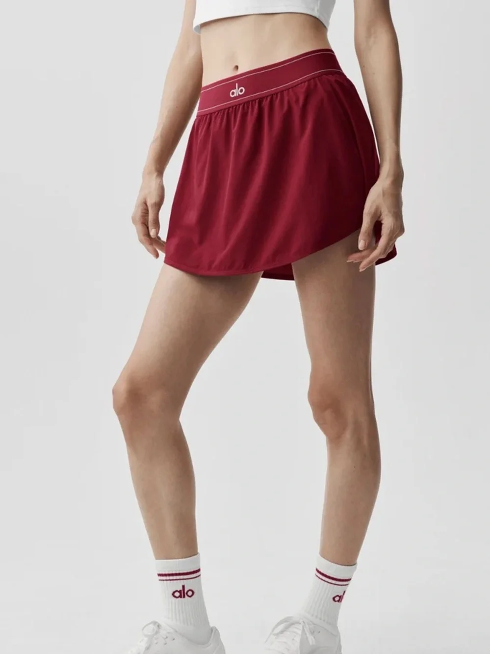 ♥️ALO♥️ SUMMER ROMANCE RED Match Point Skirt